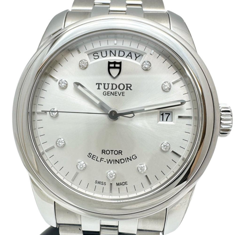【TUDOR/チューダー/チュードル】 グラマー デイデイト 56000 未使用　10Pダイヤ 腕時計 ステンレススチール 自動巻き/オートマ シルバー文字盤/シルバーベルト メンズ
【中古】【真子質店】【BL】




【TxSx】