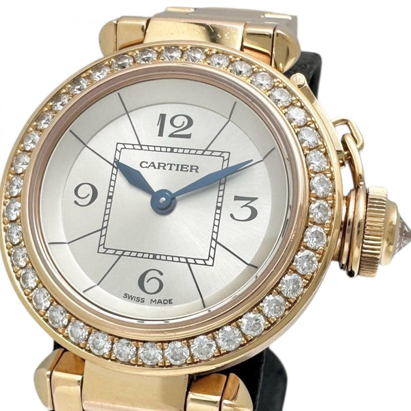 【CARTIER/カルティエ】 ミスパシャ WJ124013 ダイヤベゼル　保証書/ギャラ付き 腕時計 K18PGピンクゴールド クオーツ シルバー文字盤/ピンクゴールドベルト レディース
【中古】【真子質店】【BL】




【IKKMaT】