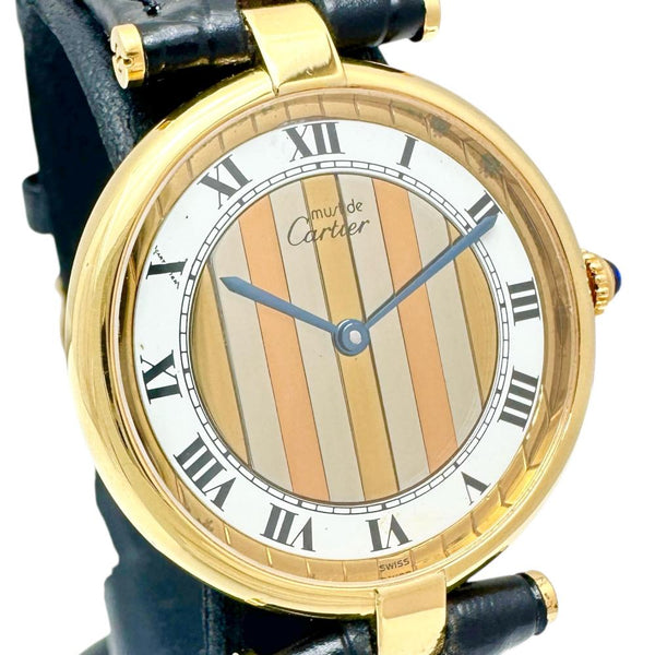 【CARTIER/カルティエ】 590003 マストヴァンドーム トリニティ 腕時計 シルバー925/レザー/GP クオーツ ゴールド文字盤/ブラックレザー社外ベルト メンズ
【中古】【真子質店】【GD】




【MiTMo】