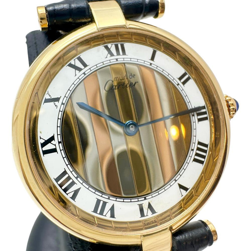 【CARTIER/カルティエ】 590003 マストヴァンドーム トリニティ 腕時計 シルバー925/レザー/GP クオーツ ゴールド文字盤/ブラックレザー社外ベルト メンズ
【中古】【真子質店】【GD】




【MiTMo】