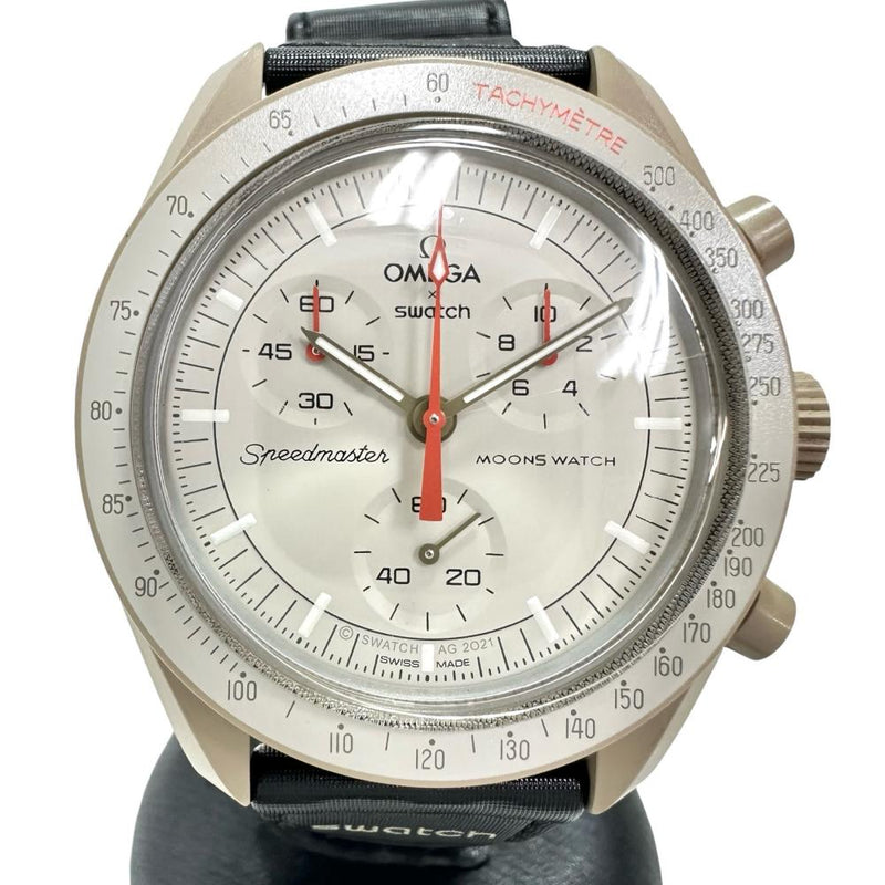 【Swatch/スウォッチ】 OMEGAコラボ ジュピター クロノ 腕時計 プラスチック/ナイロン クオーツ ベージュ文字盤/黒ナイロンベルト メンズ
【中古】【真子質店】【GD】




【TTx】