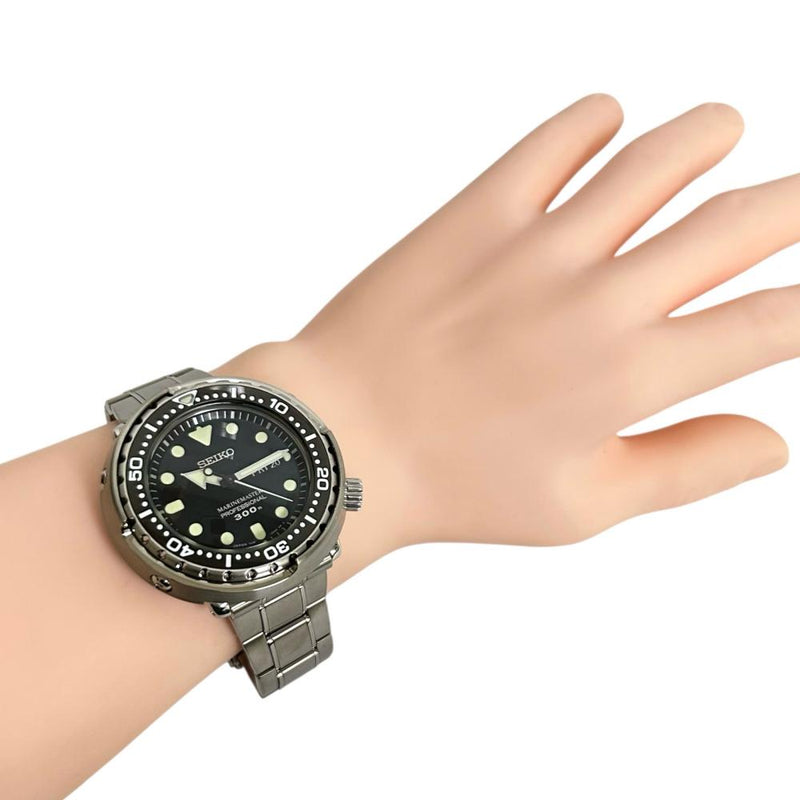 【SEIKO/セイコー】 SBBN031/7C46-0AG0 　 マリンマスター ツナ缶 腕時計 ステンレススチール/チタン クオーツ 黒文字盤 メンズ
【中古】【真子質店】【GD】




【SxT】