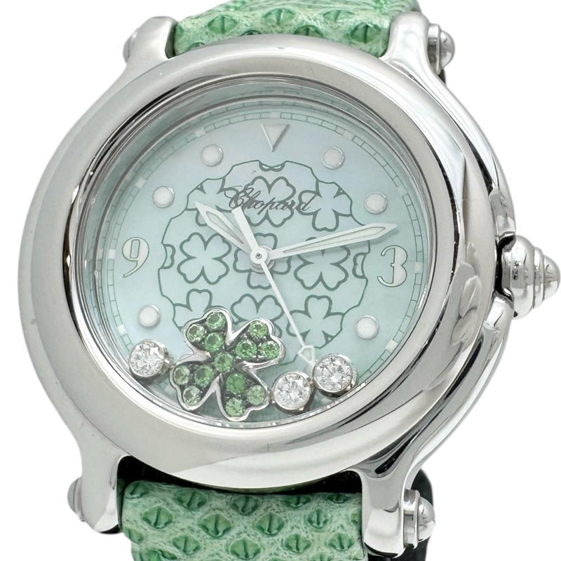 【Chopard/ショパール】 27/8428 ハッピースポーツ クローバー 腕時計 ステンレススチール/レザー/シェル クオーツ グリーンシェル文字盤/グリーンレザーベルト レディース
【中古】【真子質店】【GD】




【TxxT】