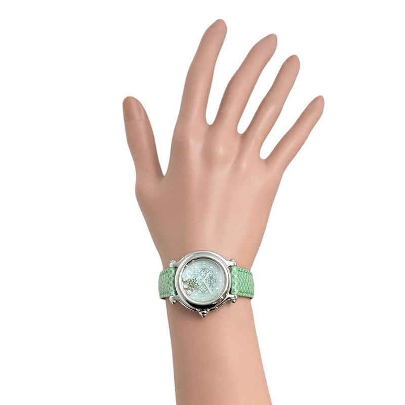 【Chopard/ショパール】 27/8428 ハッピースポーツ クローバー 腕時計 ステンレススチール/レザー/シェル クオーツ グリーンシェル文字盤/グリーンレザーベルト レディース
【中古】【真子質店】【GD】




【TxxT】