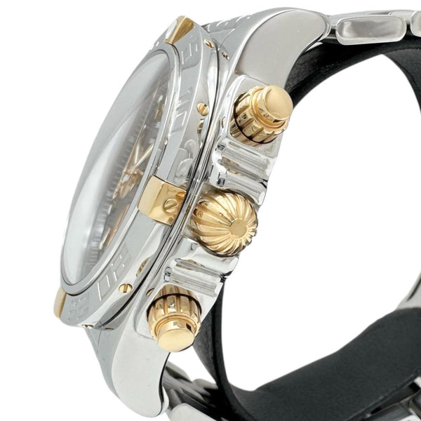 【BREITLING/ブライトリング】 IB0110 クロノマット44 ビコロ 腕時計 ステンレススチール 自動巻き/オートマ ブラック＆ゴールド文字盤/シルバーベルト レディース
【中古】【真子質店】【BL】




【DTSx】