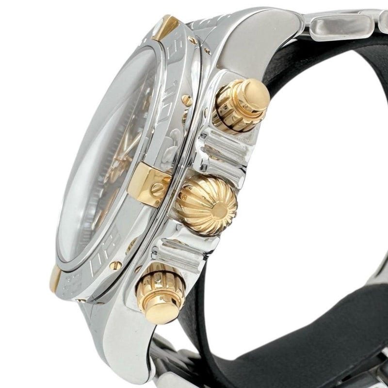 【BREITLING/ブライトリング】 IB0110 クロノマット44 ビコロ 腕時計 ステンレススチール 自動巻き/オートマ ブラック＆ゴールド文字盤/シルバーベルト レディース
【中古】【真子質店】【BL】




【DTSx】