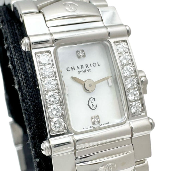 【CHARRIOL/シャリオール】 INTRM9 コロンブス スクエア 腕時計 ステンレススチール クオーツ ホワイトシェル文字盤/シルバーベルト レディース
【中古】【真子質店】【GD】




【Dxx】