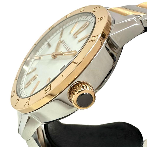 【BVLGARI/ブルガリ】 ブルガリブルガリ BB41SPG 保証書/ギャラ/箱付き　裏スケルトン 腕時計 ステンレススチール/K18PGピンクゴールド 自動巻き/オートマ 白文字盤/シルバー×ピンクゴールド メンズ
【中古】【真子質店】【BL】




【DMaDMo】