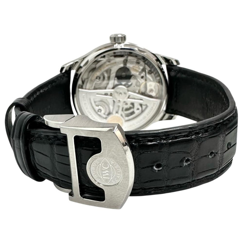 【IWC/インターナショナルウォッチカンパニー】 IW500712 ポルトギーゼ 7DAYS/7デイズ　保証書/ギャラ/箱付き　パワーリザーブ 裏スケルトン 腕時計 ステンレススチール/レザー 自動巻き/オートマ シルバー文字盤/黒革ベルト メンズ
【中古】【真子質店】【BL】




【KSDT】