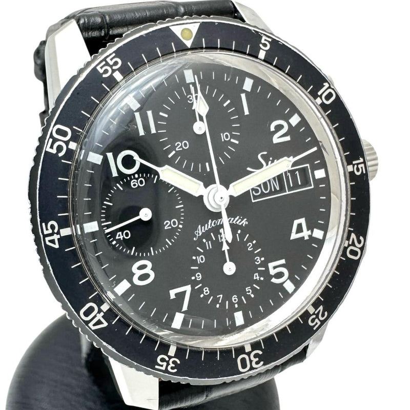 【Sinn/ジン】 103.B.AUTO インストゥルメント クロノ 腕時計 ステンレススチール/レザー 自動巻き/オートマ ブラック文字盤/ブラックレザー社外ベルト メンズ
【中古】【真子質店】【BL】




【ISxMa】