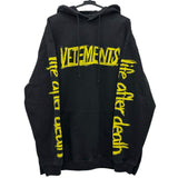 UAH21TR632 [VETEMENTS] World Tour Hoodie 20AW Cotton/Polyester Black/Yellow text Men's [Used] [Makoto Shichiten] [GD]




[Txx]