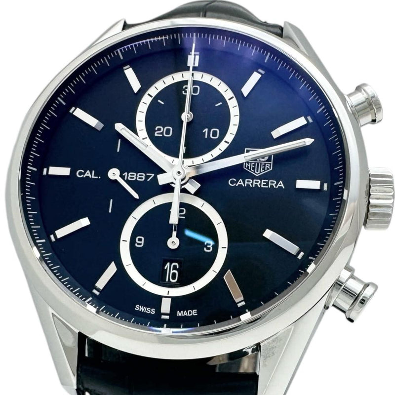 【TAG HEUER/タグホイヤー】 CAR2110 カレラ クロノグラフ　キャリバー1887 裏スケルトン　保証書/ギャラ付き 腕時計 ステンレススチール/レザー 自動巻き/オートマ ブラック文字盤/ブラックレザーベルト メンズ
【中古】【真子質店】【GD】




【ITDMa】