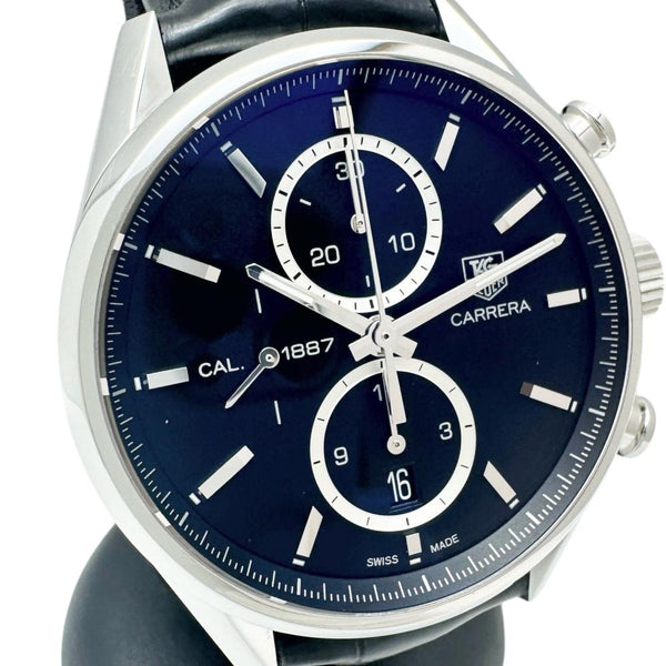 【TAG HEUER/タグホイヤー】 CAR2110 カレラ クロノグラフ　キャリバー1887 裏スケルトン　保証書/ギャラ付き 腕時計 ステンレススチール/レザー 自動巻き/オートマ ブラック文字盤/ブラックレザーベルト メンズ
【中古】【真子質店】【GD】




【ITDMa】