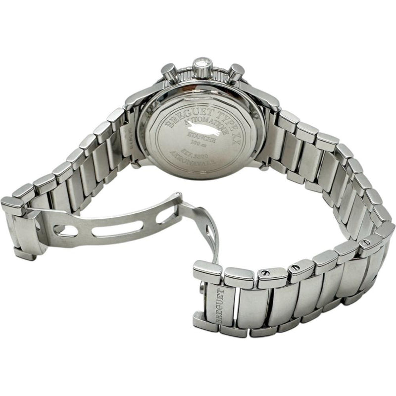 【Breguet/ブレゲ】 3800ST アエロナバル タイプXX クロノグラフ　保証書/ギャラ/箱付き 腕時計 ステンレススチール 自動巻き/オートマ ブラック文字盤/シルバーベルト メンズ
【中古】【真子質店】【BL】




【YDSx】