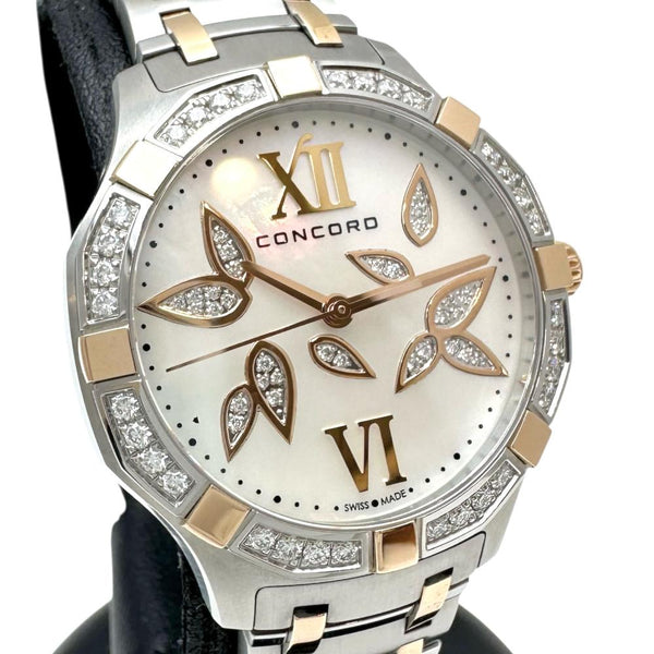 【Concord/コンコルド】 02.3.15.1061S.1013 サラトガ ダイヤベゼル＆インデックス 腕時計 ステンレススチール/K18YGイエローゴールド/シェル クオーツ シェル文字盤/シルバーゴールドコンビベルト レディース
【中古】【真子質店】【GD】




【IIxx】