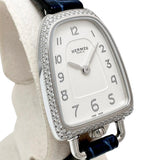 [HERMES] Galop d'Hermes MM Diamond Bezel GA1.130 Watch Stainless Steel/Leather Quartz Silver Dial/Blue Leather Strap Ladies
[Used] [Makoto Shichiten] [BL]

[MaMaxx]