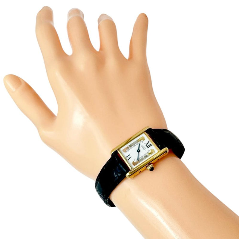 CARTIER/カルティエ】 マストタンク ヴェルメイユ 腕時計 シルバー925