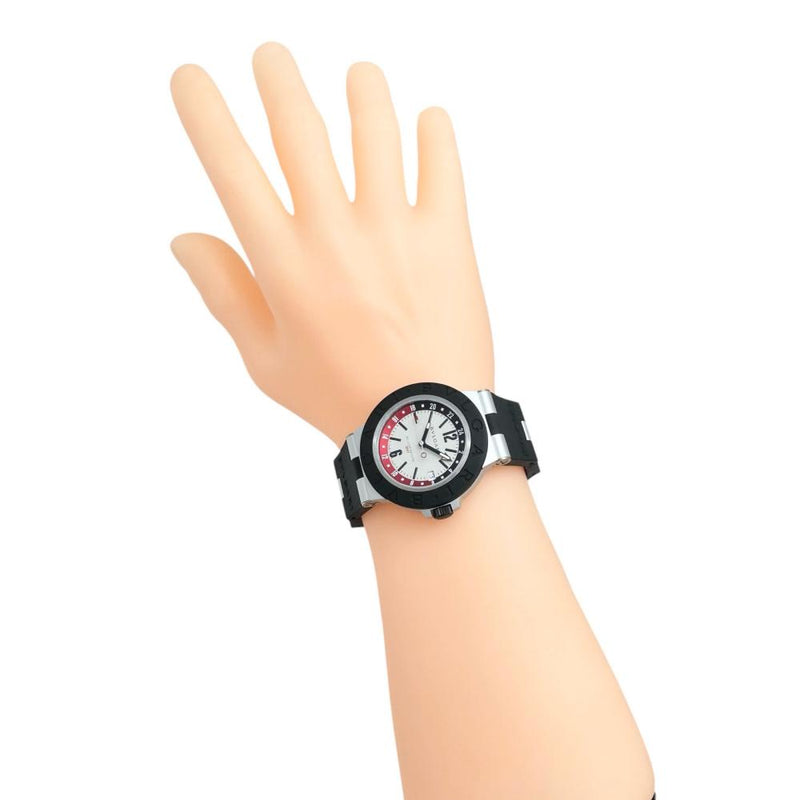 ブルガリ BVLGARI アルミニウム GMT 腕時計 時計 ラバーベルト アルミニウム メンズ ブラウン系 BB40ATGMT 【中古】 BVLGARI/ブルガリ】 BB40ATGMT ブルガリ アルミニウム GMT 腕時計