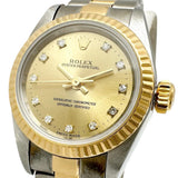 【ROLEX/ロレックス】 オイスターパーペチュアル ダイヤ11P 67193G 腕時計 ステンレススチール/K18YGイエローゴールド/ダイヤモンド 自動巻き/オートマ T番（1996年製） シャンパン文字盤/ゴールドシルバーコンビベルト レディース
【中古】【真子質店】【BL】




【DMiDx】
【ex】