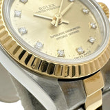 【ROLEX/ロレックス】 オイスターパーペチュアル ダイヤ11P 67193G 腕時計 ステンレススチール/K18YGイエローゴールド/ダイヤモンド 自動巻き/オートマ T番（1996年製） シャンパン文字盤/ゴールドシルバーコンビベルト レディース
【中古】【真子質店】【BL】




【DMiDx】
【ex】