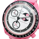 【Swatch/斯沃琪】SO33P700 OMEGA联名 月之任务粉色 月相 生物陶瓷 计时码表 附保修卡/说明书/盒子 腕表 石英 粉色表盘/粉色表带 男士
【二手】【真子质店】【GD】




【DDx】