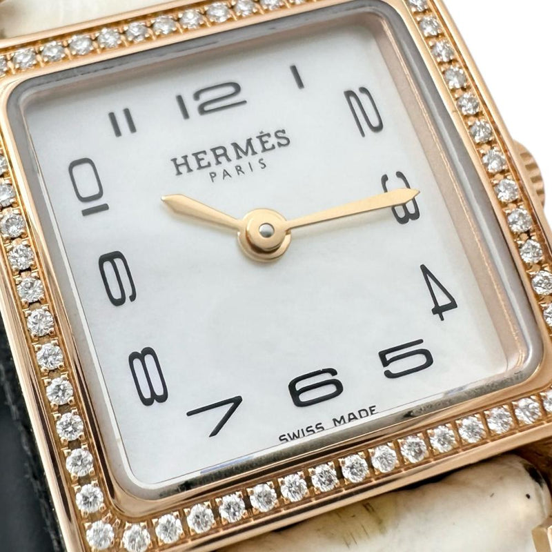 HERMES/エルメス】 Hウォッチ ミニ HH1.173 腕時計 K18PGピンク