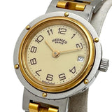 【HERMES/エルメス】 CL4.220 クリッパー　 腕時計 ステンレススチール/GP クオーツ クリーム文字盤/シルバーゴールドベルト レディース
【中古】【真子質店】【GD】




【MaKD】
