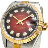 【ROLEX/ロレックス】 デイトジャスト ダイヤ10P 69179G OH済 腕時計 ステンレススチール/K18YGイエローゴールド 自動巻き/オートマ W番（1995年） チェリーレッドグラデーション文字盤/シルバーゴールドコンビベルト レディース
【中古】【真子質店】【BL】




【MiMoMix】