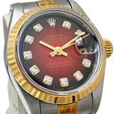 【ROLEX/ロレックス】 デイトジャスト ダイヤ10P 69179G OH済 腕時計 ステンレススチール/K18YGイエローゴールド 自動巻き/オートマ W番（1995年） チェリーレッドグラデーション文字盤/シルバーゴールドコンビベルト レディース
【中古】【真子質店】【BL】




【MiMoMix】