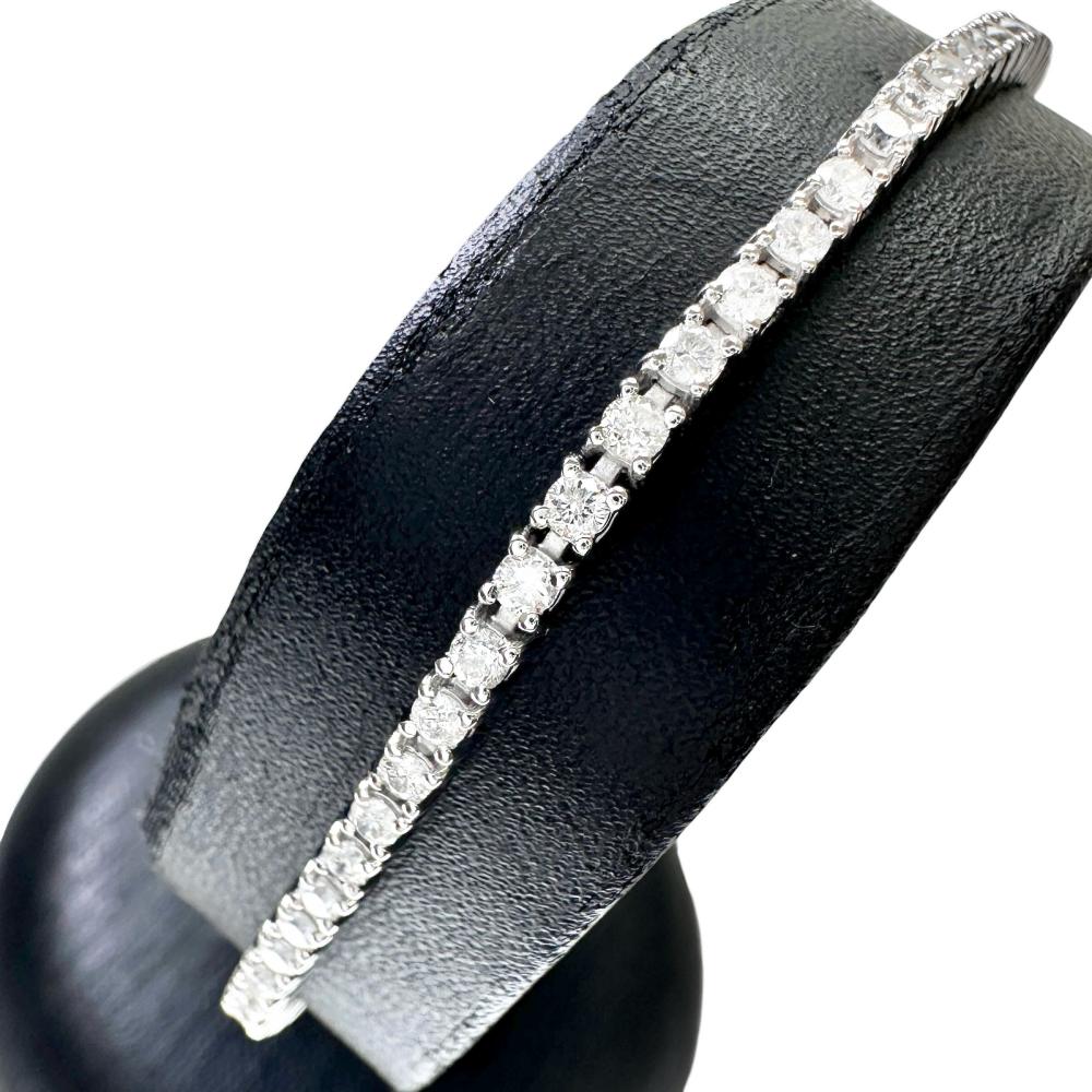 テニスデザイン ダイヤモンド 2.00ct ブレスレット Pt850プラチナ 9.9g