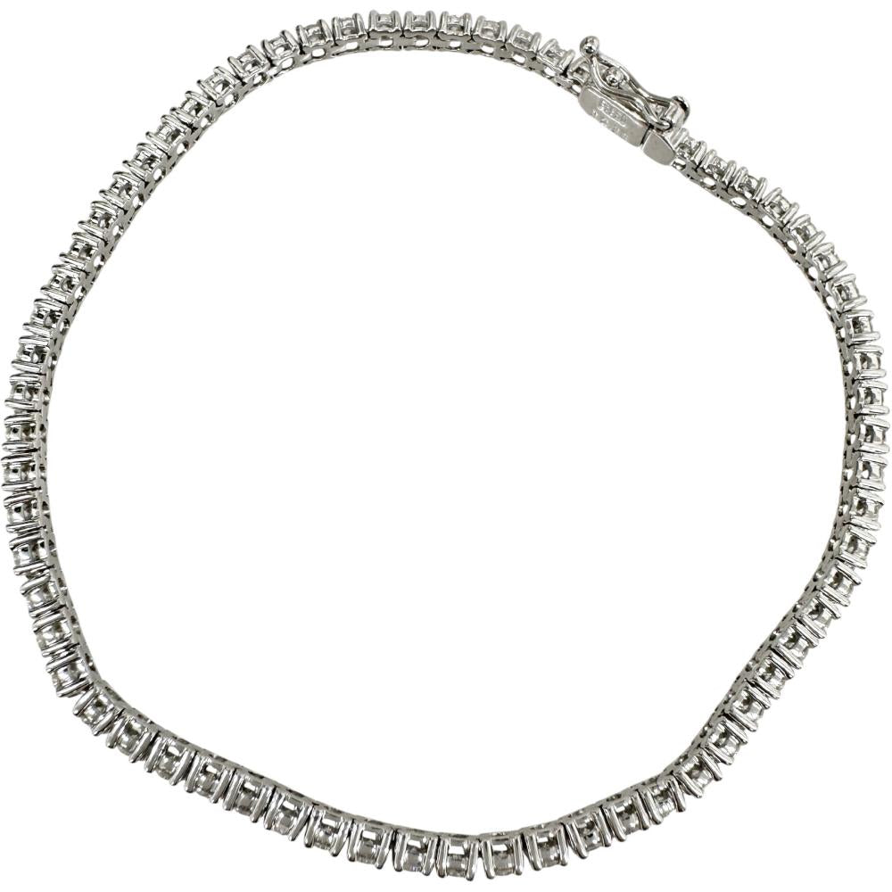 テニスデザイン ダイヤモンド 2.00ct ブレスレット Pt850プラチナ 9.9g