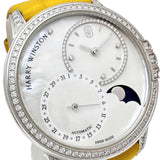 【HARRY WINSTON/ハリーウィンストン】 ミッドナイトデイト ムーンフェイズ ダイヤ MIDAMP36WW001 裏スケルトン 腕時計 K18WGホワイトゴールド/レザー 自動巻き/オートマ ホワイトシェル文字盤/イエローレザー レディース
【中古】【真子質店】【BL】




【MiSDMa】