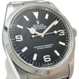 【ROLEX/ロレックス】 オイスターパーペチュアル エクスプローラー1 114270 保証書/ギャラ/箱付き 腕時計 ステンレススチール 自動巻き/オートマ F番（2004年） ブラック文字盤/シルバーベルト メンズ
【中古】【真子質店】【BL】




【SDxMo】
【ex】