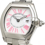 【CARTIER/カルティエ】 ロードスターSM W6206006 2008年クリスマス限定モデル　保証書/ギャラ付き　ピンク 腕時計 ステンレススチール/シェル クオーツ シェル文字盤/シルバーベルト レディース
【中古】【真子質店】【BL】




【DxKx】