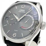 [ORIS] Artelier Calibre 111 10-Day Power Reserve 01.111.7700.4063-Set1.23.72FC Exhibition Caseback, with Warranty Card/Papers/Box Stainless Steel/Leather Hand-wound Grey Dial/Black Leather Strap Men's
[Used] [Makoto Shichiten] [GD]

[TKMox]