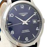 【LONGINES/ロンジン】 レコード デイト L2.820.4.96.4 裏スケルトン　保証書/ギャラ/箱付き 腕時計 ステンレススチール/レザー 自動巻き/オートマ ブルー紺/ネイビー文字盤/ブルーレザーベルト メンズ
【中古】【真子質店】【BL】




【IMaTx】