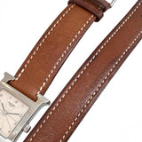 【HERMES/エルメス】 Hウォッチ ドゥブルトゥール HH1.210 ロングブレス　保証書/ギャラ/箱付き 腕時計 ステンレススチール/レザー クオーツ アイボリー文字盤/ブラウンレザーベルト レディース
【中古】【真子質店】【GD】




【IxIT】