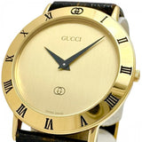 [GUCCI] 3000M Watch GP/Leather Quartz Gold Dial/Brown Leather Belt Ladies
[Used] [Makoto Shichiten] [NN]

[IMoD]