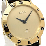 [GUCCI] 3000M Watch GP/Leather Quartz Gold Dial/Brown Leather Belt Ladies
[Used] [Makoto Shichiten] [NN]

[IMoD]