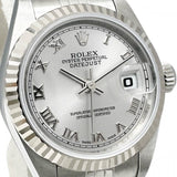【ROLEX/ロレックス】 デイトジャスト ローマン 79174 ノンポリッシュ 腕時計 ステンレススチール/K18WGホワイトゴールド 自動巻き/オートマ Y番（2002年） シルバー文字盤/シルバーベルト レディース
【中古】【真子質店】【BL】




【YMiTx】
【ex】