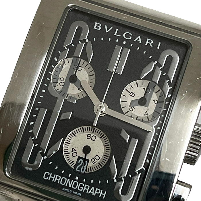 最終特価品【BVLGARI/ブルガリ】 レッタンゴロ RTC49S 腕時計 ステンレススチール/ラバー クオーツ 黒文字盤 メンズ 【中 – 真子質店  PawnShopMAKO