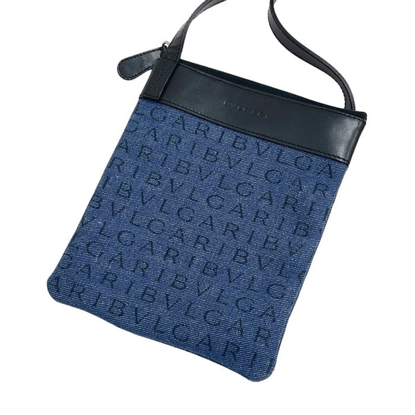 ★★最終特価品【BVLGARI/ブルガリ】 ロゴマニア ショルダーバッグ/キャンバス/レザー 青×黒 レディース【中古】【真子質店】【GD】




【Sx】