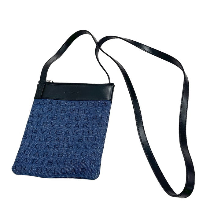 ★★最終特価品【BVLGARI/ブルガリ】 ロゴマニア ショルダーバッグ/キャンバス/レザー 青×黒 レディース【中古】【真子質店】【GD】




【Sx】