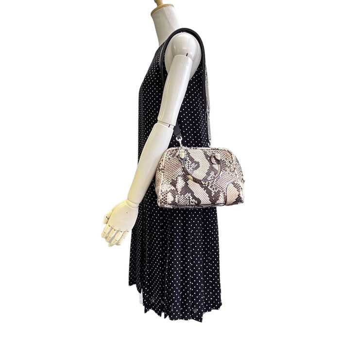 LOEWE/ロエベ】 アマソナ23 2way ハンドバッグ パイソン ベージュ系