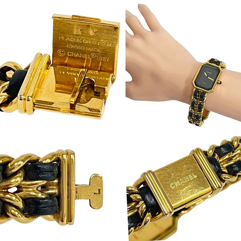 最安値セールCHANEL シャネル H0001 プルミエールL クォーツ 腕時計 ゴールド プルミエール