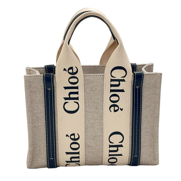 ★★最終特価品【Chloe/クロエ】 WOODY スモールトートバッグ CHC21US385E6691J 2WAY トートバッグ  ハンドバッグ リネン/レザー アイボリー/ブラック レディース【中古】【真子質店】【BL】




【KDMi】