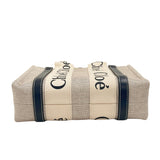 ★★最終特価品【Chloe/クロエ】 WOODY スモールトートバッグ CHC21US385E6691J 2WAY トートバッグ  ハンドバッグ リネン/レザー アイボリー/ブラック レディース【中古】【真子質店】【BL】




【KDMi】
