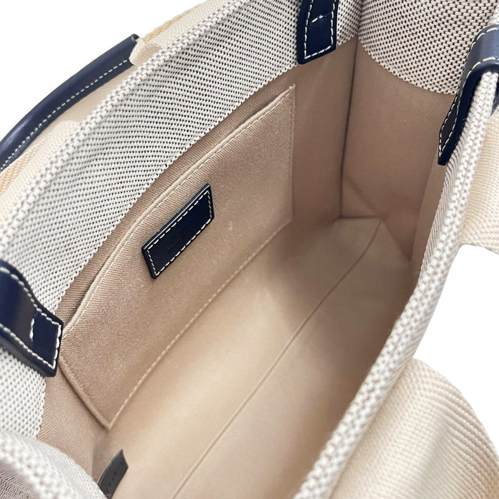 ★★最終特価品【Chloe/クロエ】 WOODY スモールトートバッグ CHC21US385E6691J 2WAY トートバッグ  ハンドバッグ リネン/レザー アイボリー/ブラック レディース【中古】【真子質店】【BL】




【KDMi】