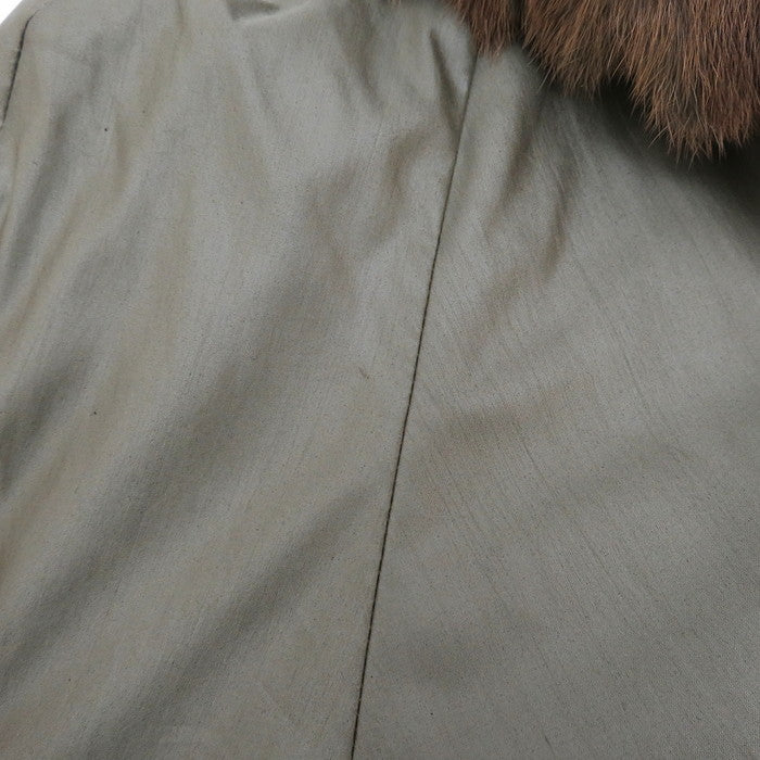 EMBA/エンバ】 毛皮ライナー 襟袖着脱 ネーム刺繍跡あり ロングコート 