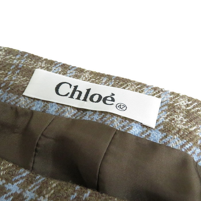 Chloe/クロエ】 チェック柄 セットアップ ウール100％/キュプラ ブラウン系 レディース【中古】【真子質店】 【Ix】 – 真子質店  PawnShopMAKO